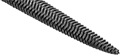 Image of Specification. Front orientation. ZoomedIn view. Round. Files for Air-Powered Filers, Tapered File.