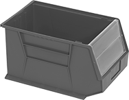 Image of Product. Front orientation. Bins. Hangable Plastic Bins with Window.