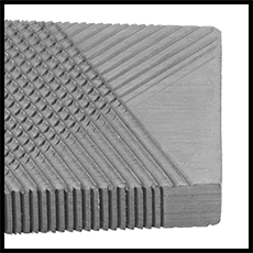 Image of Specification. Front orientation. ZoomedIn view. Contains Border. Precision File for Stainless Steel, Rectangular, 8" Long, for Coarse Finish(Number 00).