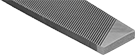 Image of Specification. Front orientation. ZoomedIn view. Rectangle. Rectangular Files for Aluminum and Soft Metal, Tapered File.