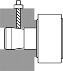 Image of ProductInUse. Front orientation. Track Rollers. Tapered Stud Track Rollers.