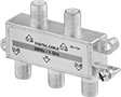 Image of Product. Front orientation. Coaxial Connectors. F-Type Coaxial Splitters, 4 Outlets.