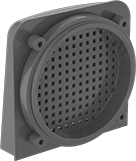 Image of Product. Front orientation. Electrical Enclosure Vents. Style C.