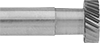 Image of Product. Front orientation. ZoomedIn view. Burs. Burs, Flat-Edge Thin Disc, Single-Cut Tooth.