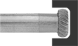 Image of ProductInUse. Front orientation. ZoomedIn view. Burs. Burs, Rounded-Edge Thin Disc.