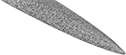 Image of Specification. Front orientation. ZoomedIn view. Tapered File. Half-Round Diamond Files, Half Round.