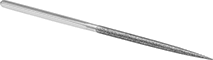 Image of Specification. Front orientation. 4.33" Diamond Surface Length. Round Diamond Files.