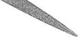 Image of Specification. Front orientation. ZoomedIn view. Tapered File. Round Diamond Files, Round.