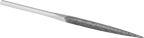 Image of Specification. Front orientation. 4.328" Diamond Surface Length. Triangular Diamond Files.