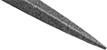 Image of Specification. Front orientation. ZoomedIn view. Tapered File. Triangular Diamond Files, Triangle.