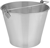 Image of Product. Front orientation. Pails. Stainless Steel Pails.
