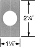 Image of Specification. Front orientation. Contains Annotated. 1 1/4" Wide.