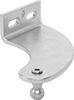 Corrosion-Resistant 90° Angle Offset-Arm Ball Stud Mounting Brackets for Gas Springs