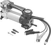 Image of Product. Front orientation. Air Pumps. Electric Air Pumps, Grounding Clamp Connection.
