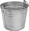 Image of Product. Front orientation. Pails. Steel Pails, Style B.