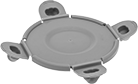 Image of Product. For ANSI Flanges. Front orientation. Protective Caps. Snap-On Caps for Pipe Flanges, Polyethylene, For ANSI Flanges.