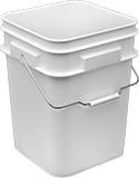 Image of Product. Front orientation. Pails. Pails and Snap-Lock Lids, Style E.