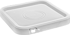 Image of Product. Lid with Tear Tab. Front orientation. Style E. Pails and Snap-Lock Lids.