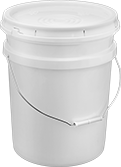 Image of Product. Front orientation. Pails. Pails and Snap-Lock Lids, Style B (Lid with Tear Tab Included).
