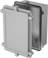 Image of Product. Front orientation. Electrical Enclosures. EMI/RFI-Shielding Enclosures, Lift-Off Cover.