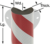 Image of Product. Front orientation. Contains Annotated. Corner Guards. High-Visibility Corner Guards, Style 6.