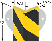 Image of Product. Front orientation. Contains Annotated. Corner Guards. High-Visibility Corner Guards, Style 7.