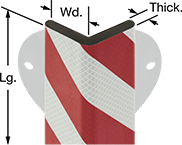 Image of Product. Front orientation. Contains Annotated. Corner Guards. High-Visibility Corner Guards, Style 8.