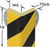Image of Attribute. Front orientation. Corner Guards. High-Visibility Foam Corner Guards, Style 6—90° Angle.