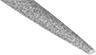 Image of Specification. Front orientation. ZoomedIn view. Half Round. Diamond Needle File Sets, Taper File.