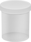 Image of Product. Front orientation. Jars. Plastic Jars, Style E.