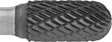 Image of Product. Front orientation. ZoomedIn view. Burs. Long-Life Burs, Round Cylinder, Double-Cut Tooth.