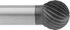 Image of Product. Front orientation. ZoomedIn view. Burs. Long-Life Burs, Ball, Single-Cut Tooth.