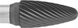 Image of Product. Front orientation. ZoomedIn view. Burs. Long-Life Burs, Round Tree, Single-Cut Tooth.