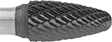 Image of Product. Front orientation. ZoomedIn view. Burs. Long-Life Burs, Round Tree, Double-Cut Tooth.