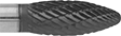 Image of Product. Front orientation. ZoomedIn view. Burs. Long-Life Burs, Flame, Double-Cut Tooth.