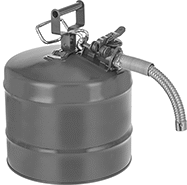 Image of Product. Style A. Front orientation. Safety Cans. Safety Cans with Built-In Spout, Powder-Coated Steel, Style A.