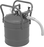 Image of Product. Style B. Front orientation. Safety Cans. Safety Cans with Built-In Spout, Powder-Coated Steel, Style B.