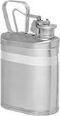 Image of Product. Style D. Front orientation. Safety Cans. Safety Cans, 316 Stainless Steel, Style D.