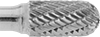 Image of Product. Front orientation. Burs. Burs, Round Cylinder, Double-Cut Tooth.