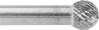 Image of Product. Front orientation. Burs. Burs, Ball, Double-Cut Tooth.