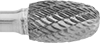 Image of Product. Front orientation. Burs. Burs, Oval, Double-Cut Tooth.