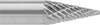 Image of Product. Front orientation. Burs. Burs, Pointed Tapered Cone, Double-Cut Tooth.