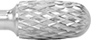 Image of Product. Side1 orientation. ZoomedIn view. Burs. Burs, Oval, Heavy Duty Double-Cut Tooth.