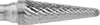 Image of Product. Front orientation. Burs. Burs, Round Tapered Cone, Double-Cut Tooth.