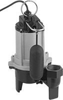 Image of Product. Front orientation. Sump Pumps. Float-Switch Activated Sump Pumps for Sewage Water.
