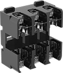 Image of Product. Front orientation. Fuse Blocks. DIN-Rail/Surface-Mount Fuse Blocks, For 3 Fuses.