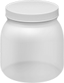 Image of Product. Front orientation. Jars. Plastic Jars, Style L.