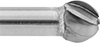 Image of Product. Front orientation. Burs. Burs for Soft Metals and Plastics, Ball, Fluted Tooth.