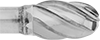 Image of Product. Front orientation. Burs. Burs for Soft Metals and Plastics, Oval, Fluted Tooth.