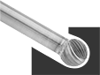 Image of ProductInUse. Front orientation. Burs. Burs, Ball.